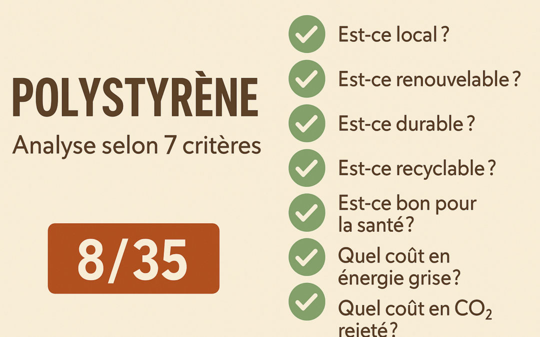 Polystyrène : un isolant pratique, mais peu écologique